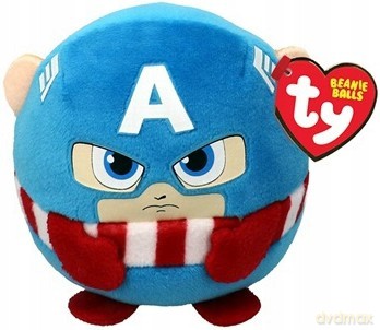 Maskotka Captain America Kapitan Ameryka Marvel Kula Puffies TY - 9cm