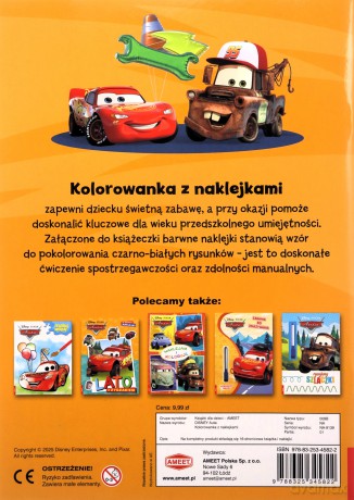 Auta. Kolorowanka z naklejkami [KSIĄŻKA]