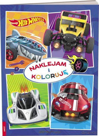 Hot Wheels. Naklejam i Koloruję [KSIĄŻKA]