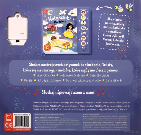 Kołysanki dla dzieci. Słuchaj i śpiewaj! - Anna Podgórska [KSIĄŻKA]