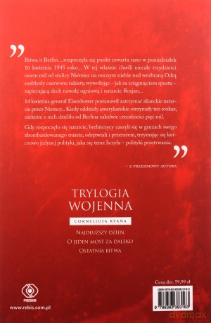 Ostatnia bitwa. Historia bitwy o Berlin maj 1945 - Cornelius Ryan [KSIĄŻKA]