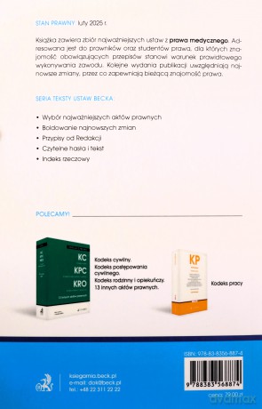 Prawo medyczne oraz inne akty prawne w.5 [KSIĄŻKA]