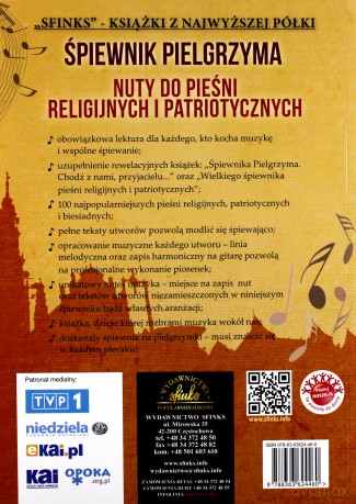 Śpiewnik pielgrzyma. Nuty do pieśni religijnych [KSIĄŻKA]