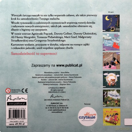 Wierszyki ćwiczące nawyki. Rymowanki wspierające [KSIĄŻKA]