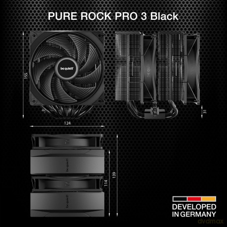 Chłodzenie CPU Pure Rock 3 PRO BK042 czarne