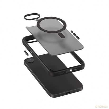 Hybrid Frost MAG Cover - Etui iPhone 16e MagSafe Czarne [ETUI]