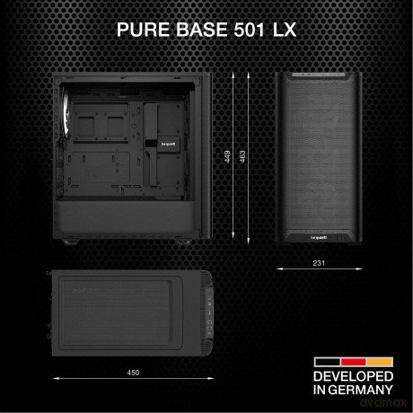 Obudowa Pure Base 501 LX ARGB czarna
