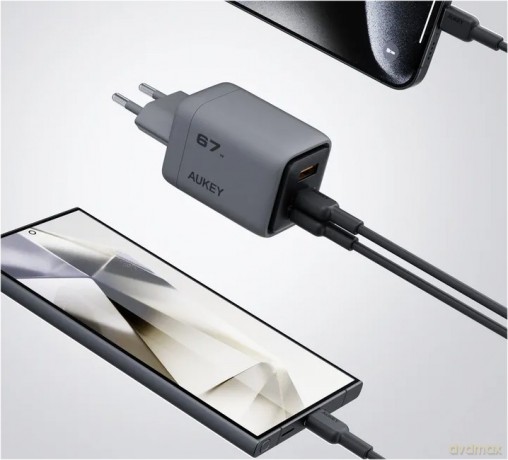 PA-C3 ładowarka sieciowa 3xUSB (2xUSB-C + 1xUSB-A) 67W 5A QC5.0 PD3.0 AFC PPS FCP SCP [ŁADOWARKA]