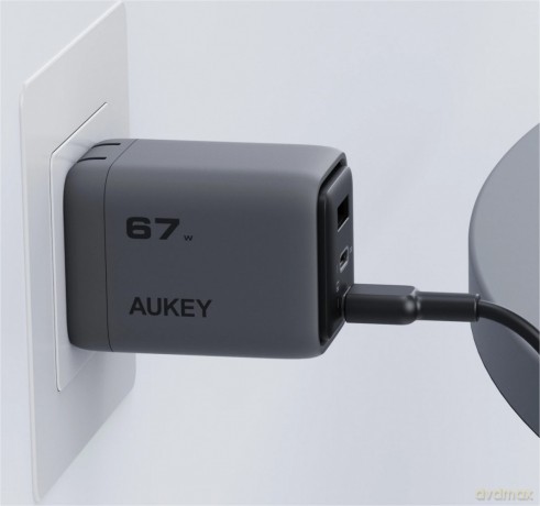 PA-C3 ładowarka sieciowa 3xUSB (2xUSB-C + 1xUSB-A) 67W 5A QC5.0 PD3.0 AFC PPS FCP SCP [ŁADOWARKA]