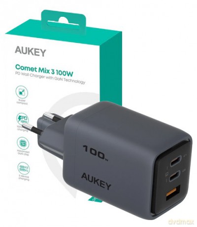 PA-C5 ładowarka sieciowa 3xUSB (2xUSB-C i 1xUSB-A) 100W 5A QC5.0 PD3.0 AFC PPS FCP SCP [ŁADOWARKA]