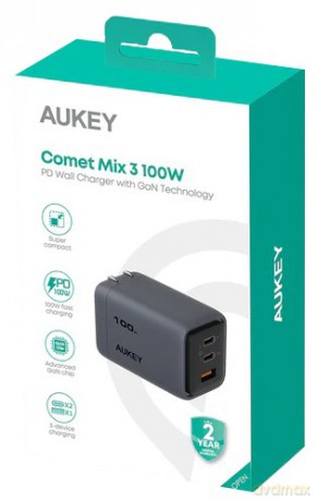 PA-C5 ładowarka sieciowa 3xUSB (2xUSB-C i 1xUSB-A) 100W 5A QC5.0 PD3.0 AFC PPS FCP SCP [ŁADOWARKA]