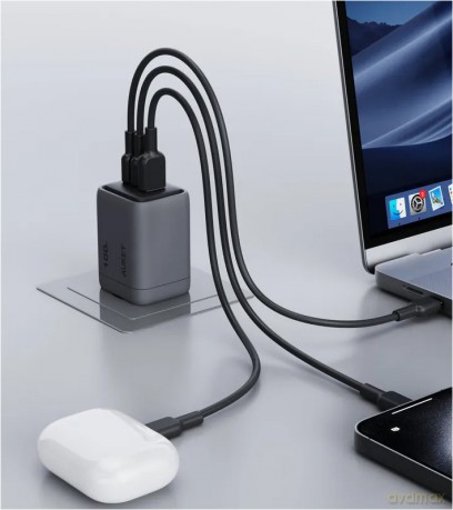 PA-C5 ładowarka sieciowa 3xUSB (2xUSB-C i 1xUSB-A) 100W 5A QC5.0 PD3.0 AFC PPS FCP SCP [ŁADOWARKA]