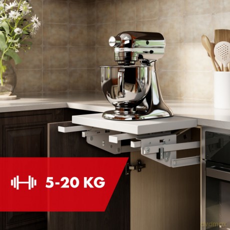 Podnośnik do szafki kuchennej do 20kg, MC-497, metalowa, udźwig 5-20 kg, sprężyny