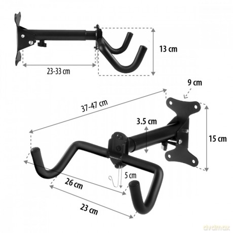 Rowerowy uchwyt ścienny max 30kg, MC-484
