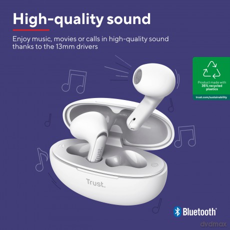 Słuchawki earbuds Yavi Bluetooth ENC białe