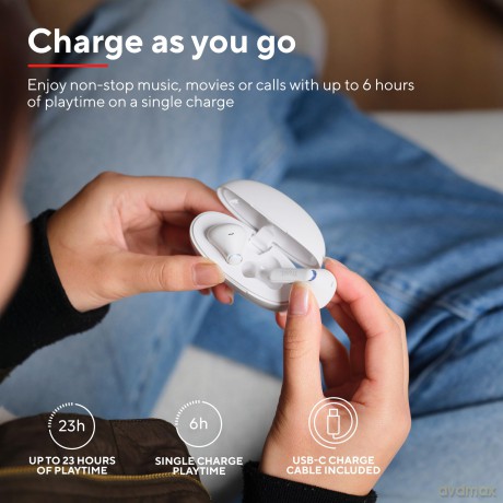 Słuchawki earbuds Yavi Bluetooth ENC białe