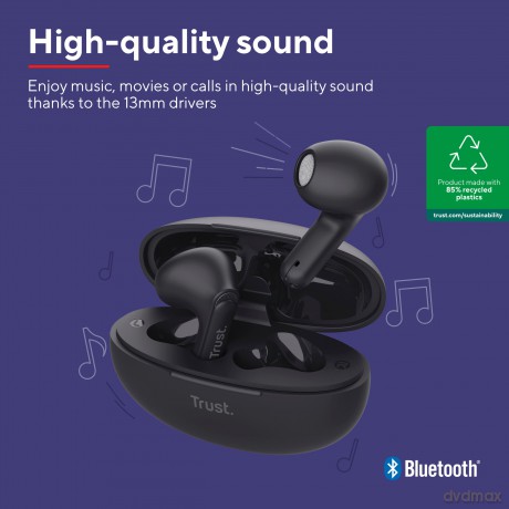 Słuchawki earbuds Yavi Bluetooth ENC czarne