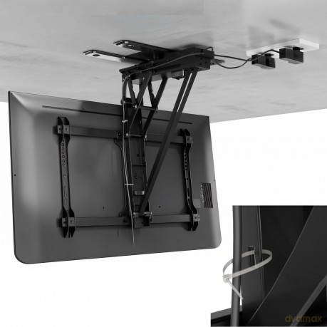 Sufitowy elektryczny uchwyt do TV MC-490 obsługa TUYA, max VESA 600x400, obrót 90st. 32-75', max 35 kg