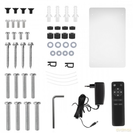Uchwyt sufitowy elektryczny do TV, MC-491 23-65', max 30kg, VESA 600x400, obrót 90st, pilot