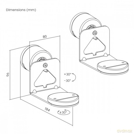 Uchwyt ścienny na głośnik x2 Sonos ERA MC-495 max 5kg