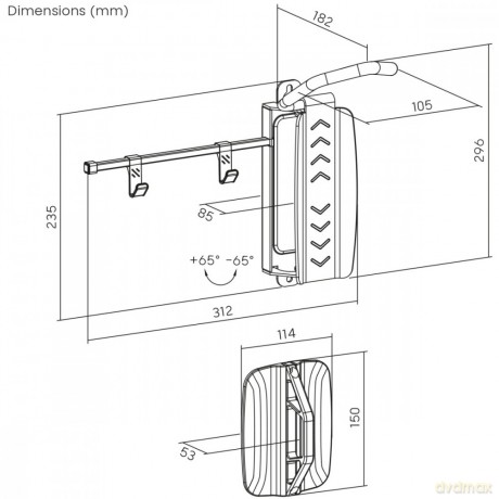 Wieszak rowerowy na ścianę, MC-499 MAX 35kg stalowy, czarny