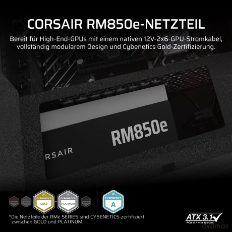 Zasilacz modularny RM850e PCIe 5.1 80+GOLD ATX3.1