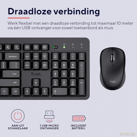 Zestaw klawiatura + mysz ODY II Wireless US