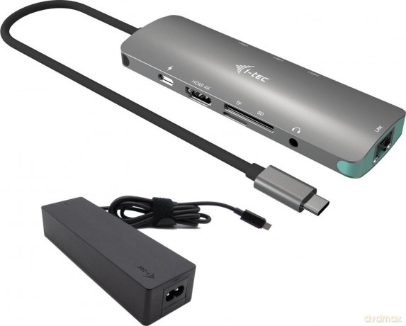 Zestaw Stacja dokująca USB-C Metal Nano 4K HDMI LAN z Power Delivery 100W + Ładowarka 100W