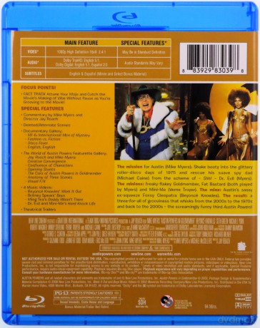 Austin Powers in Goldmember (Austin Powers i Złoty Członek) [Blu-Ray]