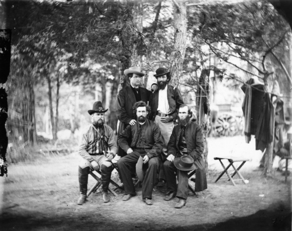 Civil War Irish Brigade Nfather William Corby (Seated Right) And Other Chaplins Of The 69Th New York Infantry (Irish Brigade) At HarrisonS Landing Virginia July 1862 Photographed By Mathew Brady Poste