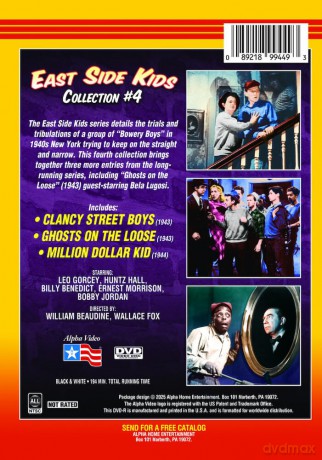 East Side Kids Collection #4 (Clancy Street Boys/Ghosts On The Loose/Million Dollar Kid) [DVD]