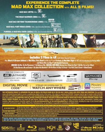 Mad Max 5-Film Collection [Blu-Ray 4K]
