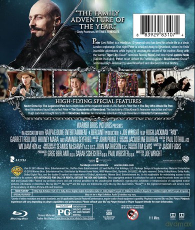 Pan (Piotruś. Wyprawa do Nibylandii) [Blu-Ray]+[DVD]