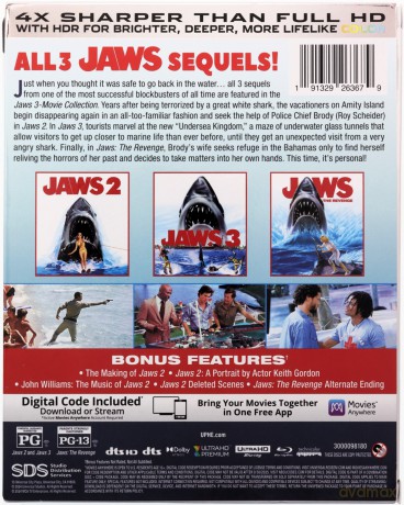 Jaws 2 / Jaws 3 / Jaws: The Revenge (Szczęki 2 / Szczęki 3 / Szczęki 4: Zemsta) [3xBlu-Ray 4K]+[3xBlu-Ray]