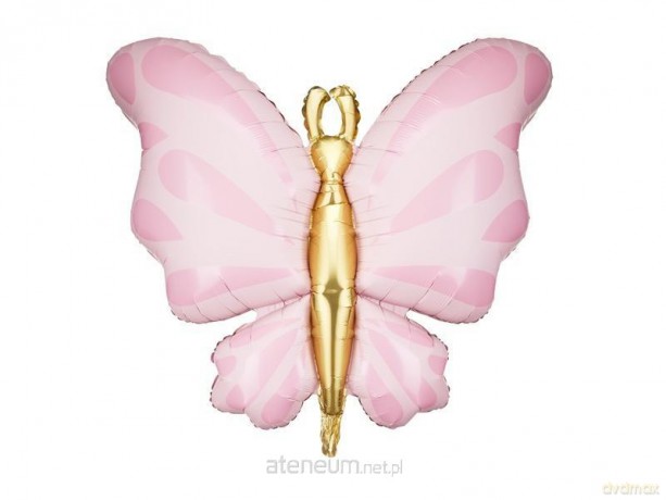 Balon foliowy Motyl 69x69cm róż