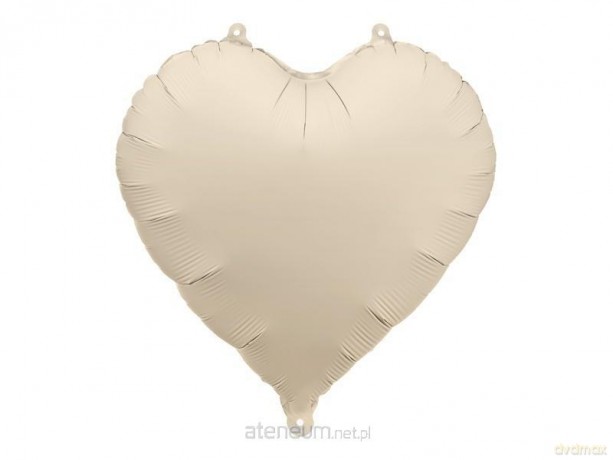 Balon foliowy Serce 45cm jasny beż
