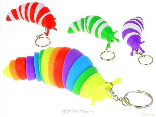 Brelok ślimak ruchomy 7cm MIX