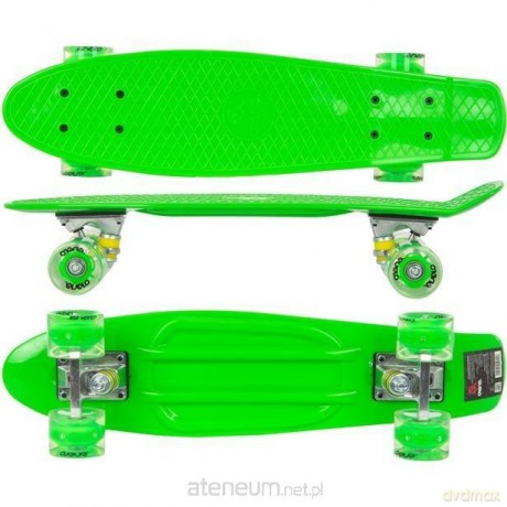 Deskorolka plastikowa zielona LED 56cm