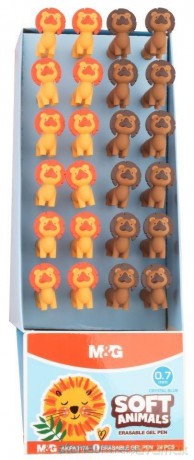 Długopis wymazywalny soft animals nieb (24szt)