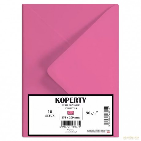 Koperty A5 Barbii róż 10szt