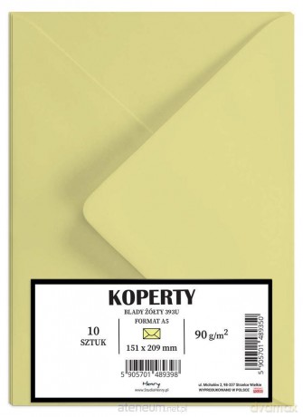 Koperty A5 złote 10szt
