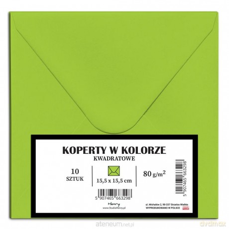 Koperty KW limonka 10szt
