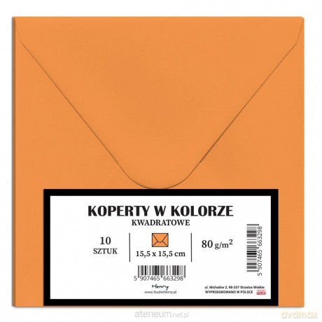 Koperty KW pomarańczowe 10szt