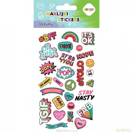 Naklejki 3D Puffy Funky Hobby 10x20cm