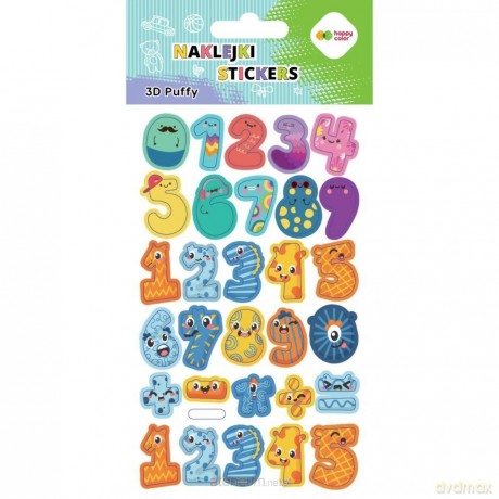 Naklejki 3D Puffy Numbers 10x20cm