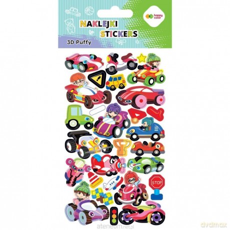 Naklejki 3D Puffy Vehicles 10x20cm