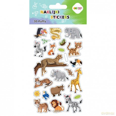 Naklejki 3D Puffy Wildlife 10x20cm