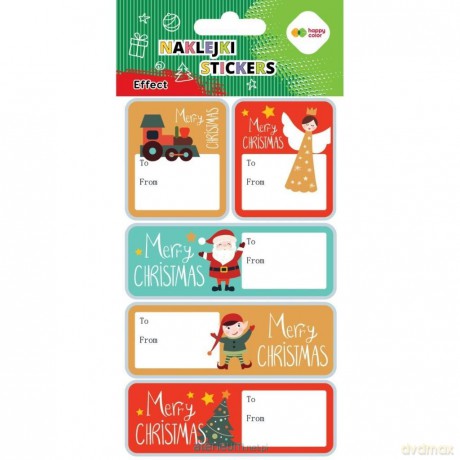 Naklejki Merry Xmas tag 10x20cm