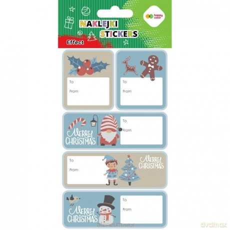 Naklejki Xmas blue tag 10x20cm