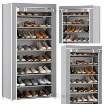 Organizer 8-poziomowy na buty osłona szara